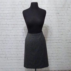 Express Gray Pencil Skirt with Back Pleats- Size 8